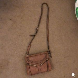 Brown cross body purse
